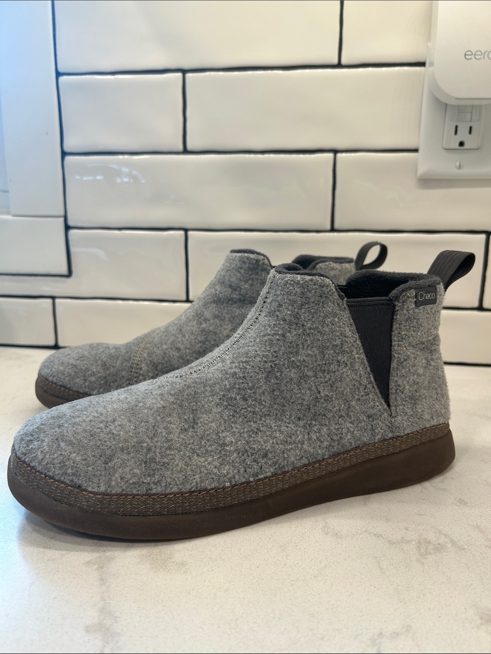 Chaco Gray Revel Chelsea Wool Slip-On Bootie Size 8.5 - Picture 14 of 16